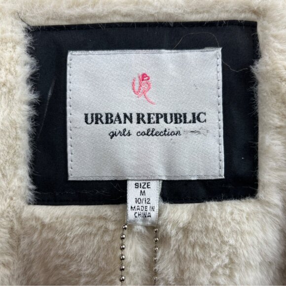 Urban Republic Girls Black Jacket With Pockets & Elastic Waist Size M 10/12 - Picture 9 of 11